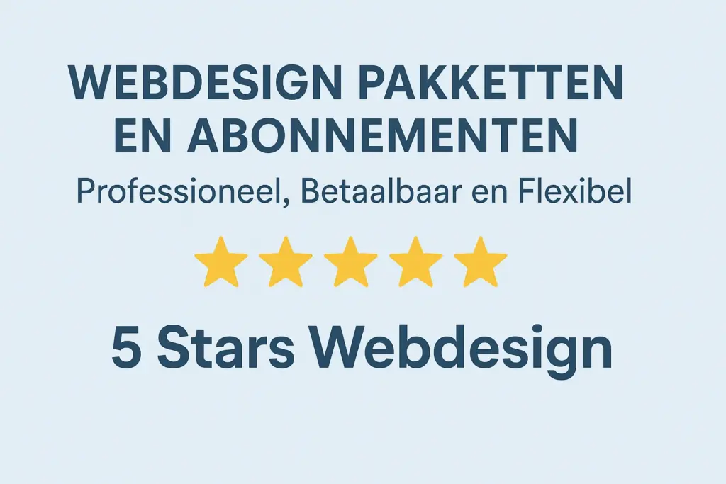 Webdesign pakketten en abonnementen